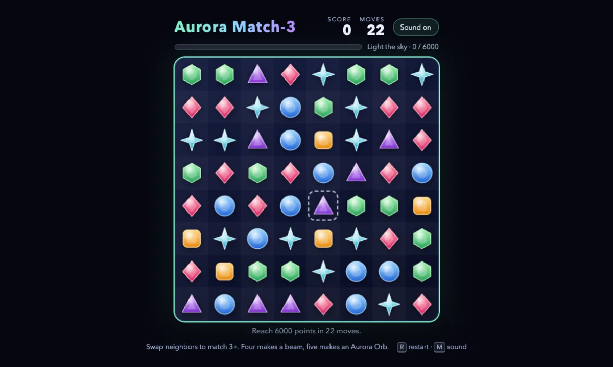 Aurora Match-3 Puzzle