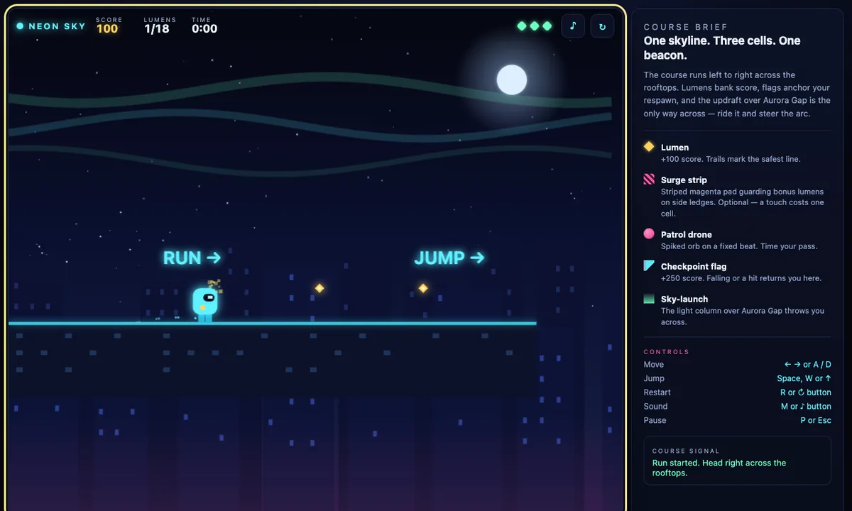Neon Sky Platformer